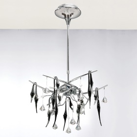 IL50410  Cygnet Crystal Ceiling 10 Light
